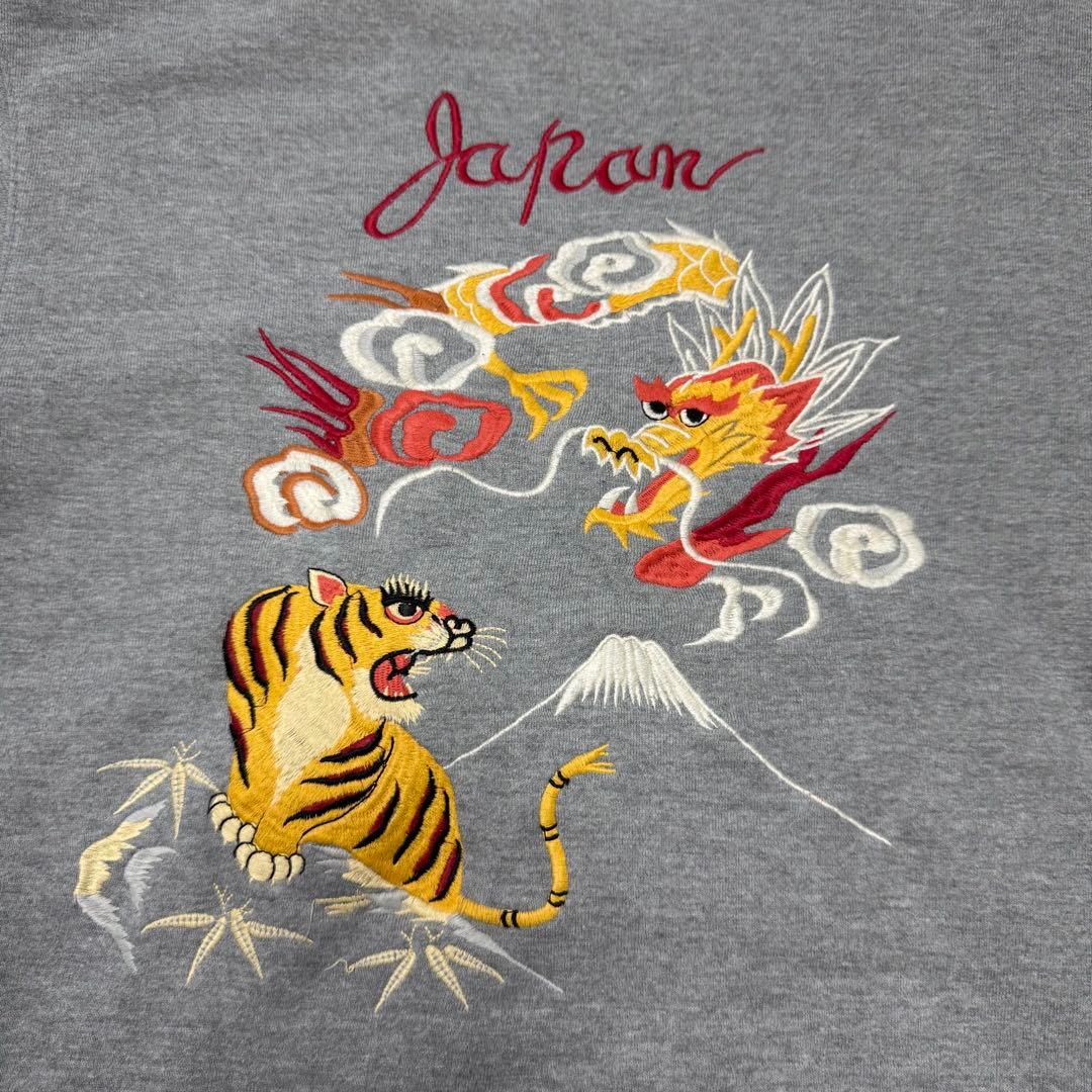 ☆【極美品】AVIREX スカジャン風 スウェット 龍 虎 刺繍 Lサイズ