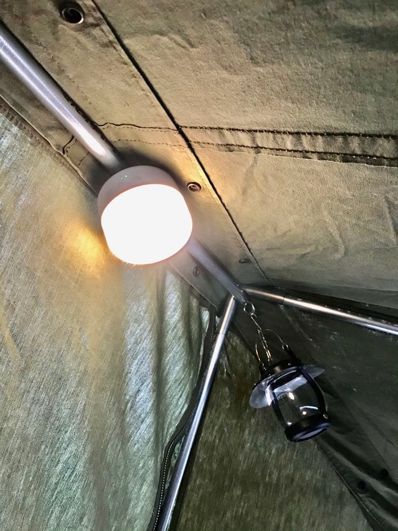 取説付《ドイツ軍幕モデル》二股フレーム＋棟ポール　楽々快適快適空間★ソロキャンプ