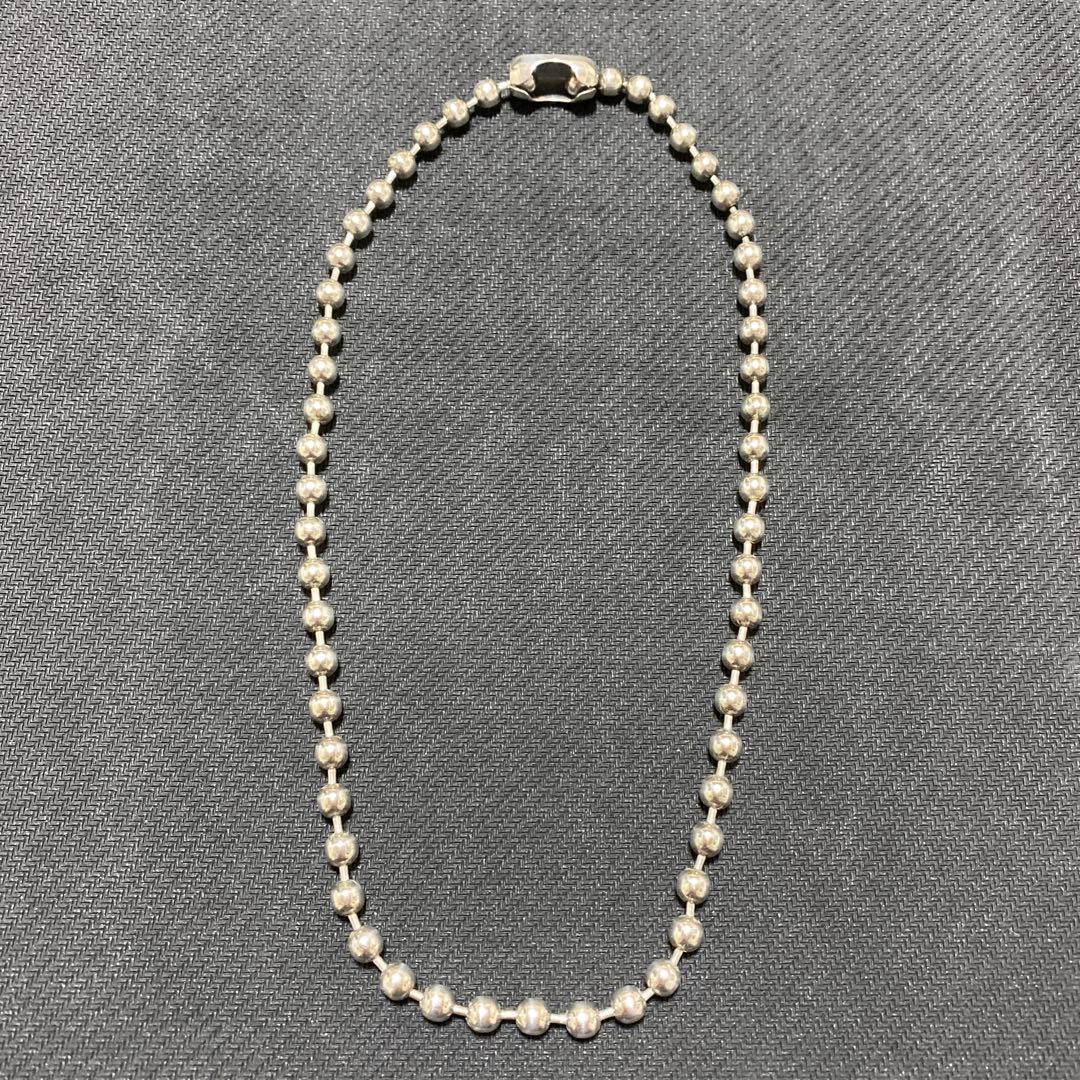 美品！　ビルウォールレザー　5.5mm ラージボールチェーン　ネックレス