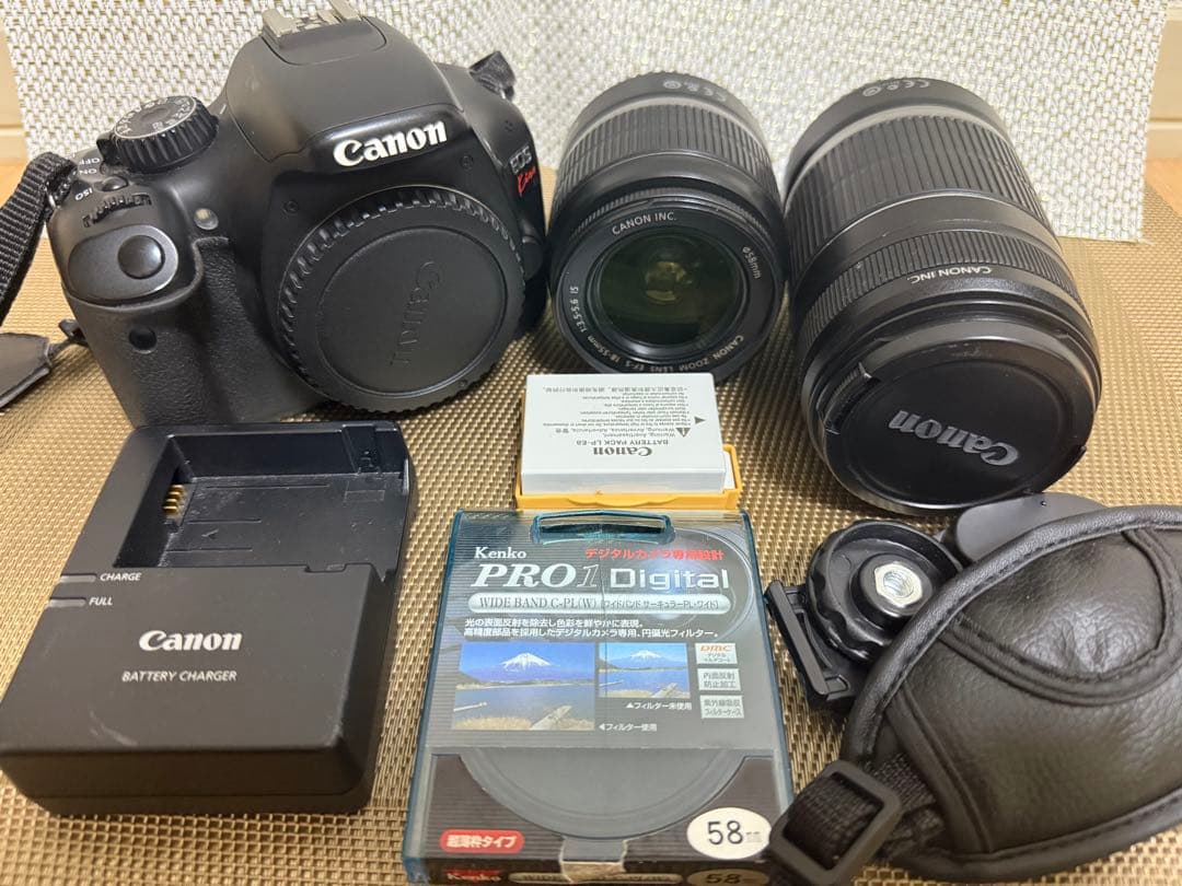 Canon EOS Kiss X4 望遠レンズセット【充実のオマケ付き！】 EOS キヤノン デジタル一眼 CANON Kiss X4 ダブルズームキット 中古