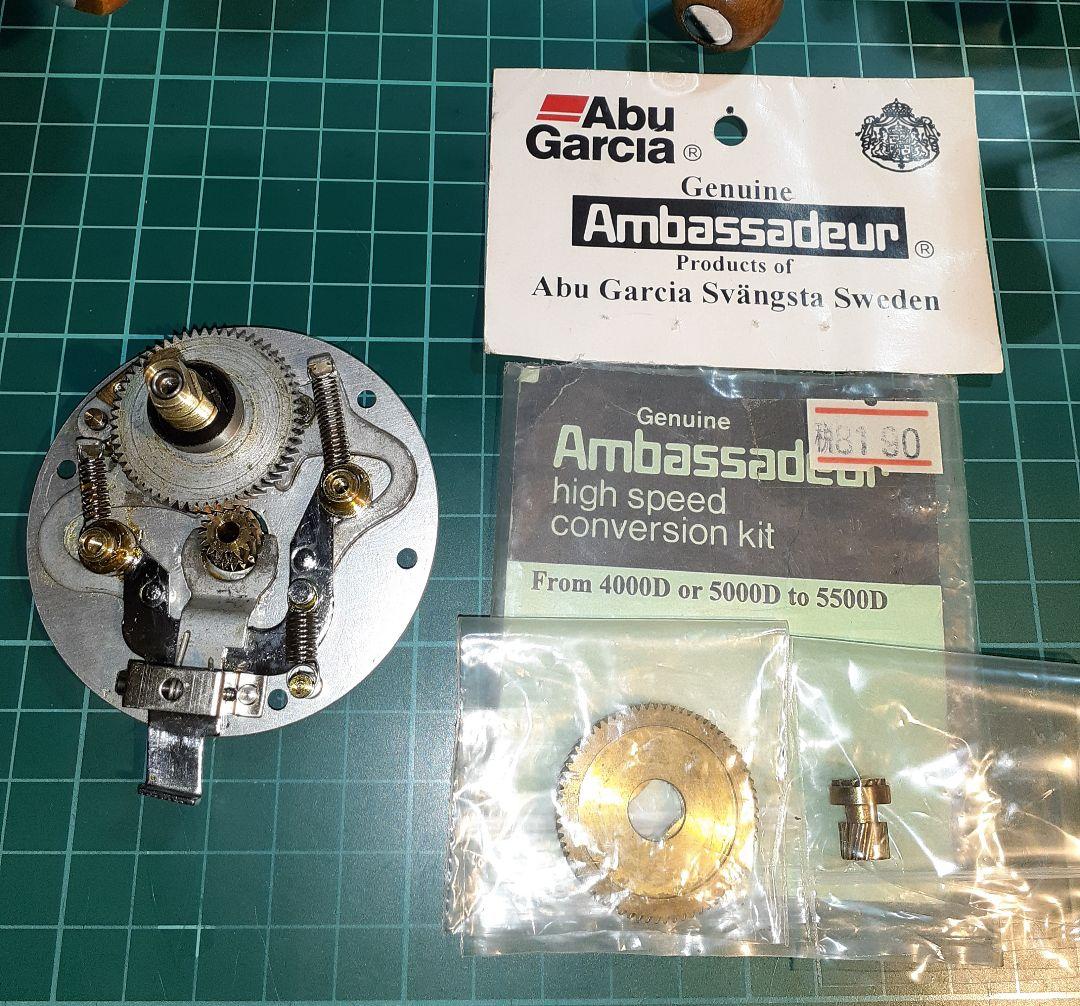 アブガルシア ABUアンバサダー5000Dギアプレート一式、ハイギアキットセット ABUパーツ23955＋23954＆1117058+2448（ハイギア化）パーツ 商品詳細