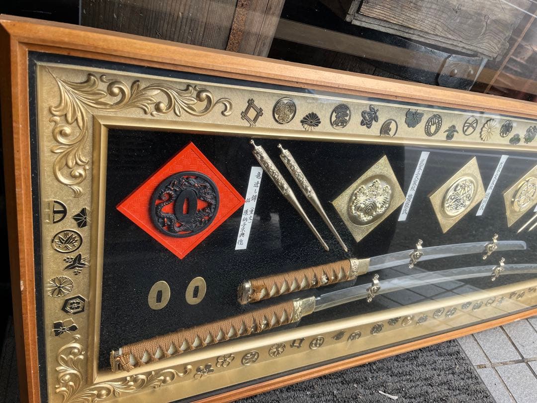 いさお様専用です、名刀額、織田、徳川、豊臣、武家三代家紋レプリカ