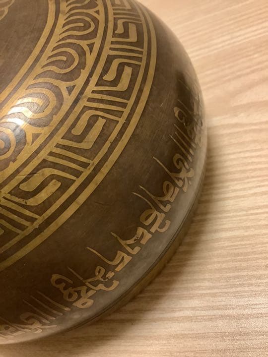 《 チベット密教　新品 》 シンギングボウル　梵字　六字真言　3点セット　u17