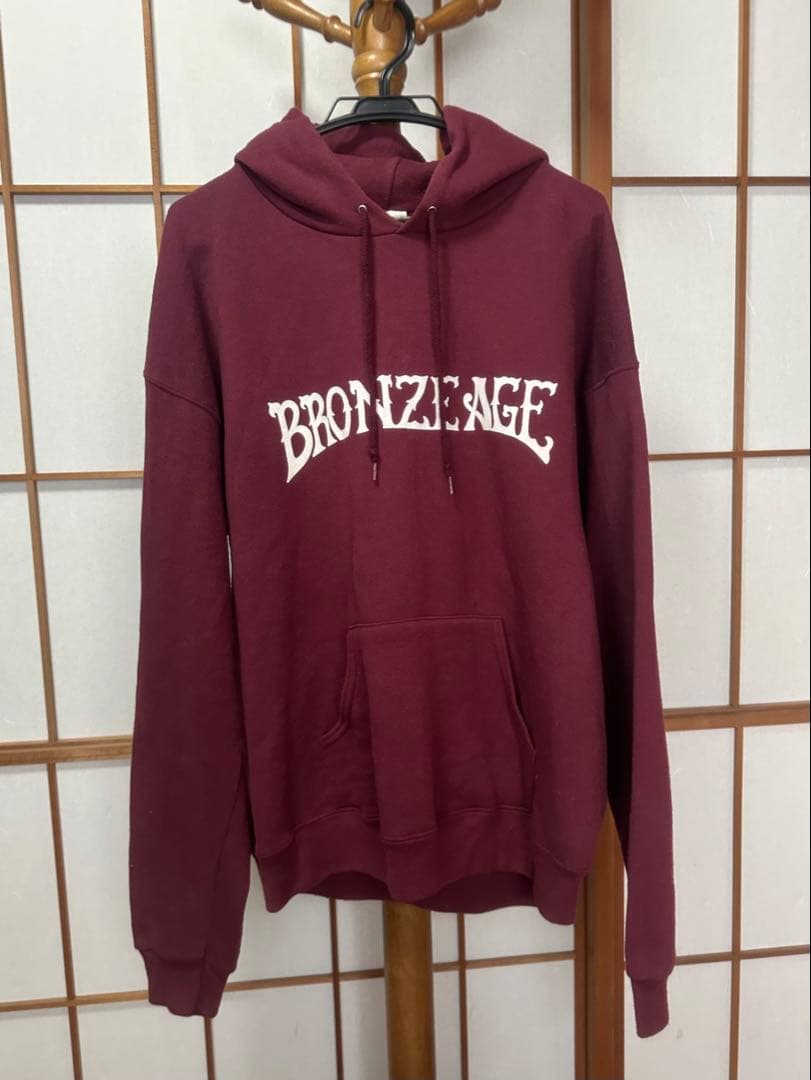 w*a様 BRONZE AGE バーガンディ パーカー L 楽天市場】【BRONZE AGE】ロゴ刺繍裏起毛BIGパーカー メンズ