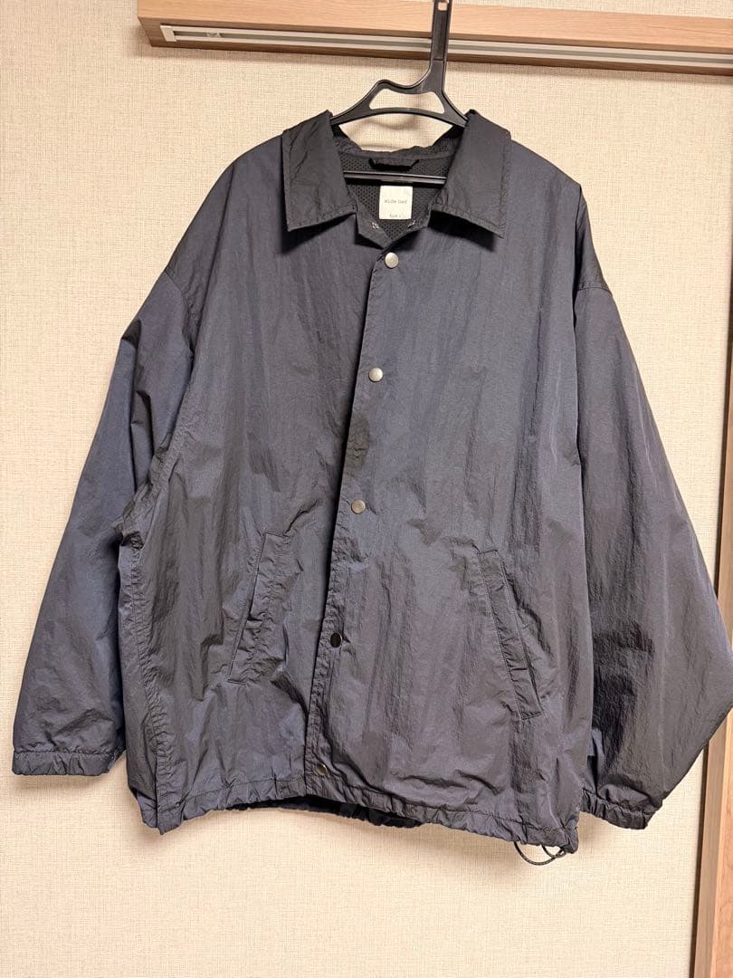 wide dad ナイロンコーチジャケット　サイズ1 Wide Dad 25SS ナイロンコーチジャケット ナイロンスーパーワイド