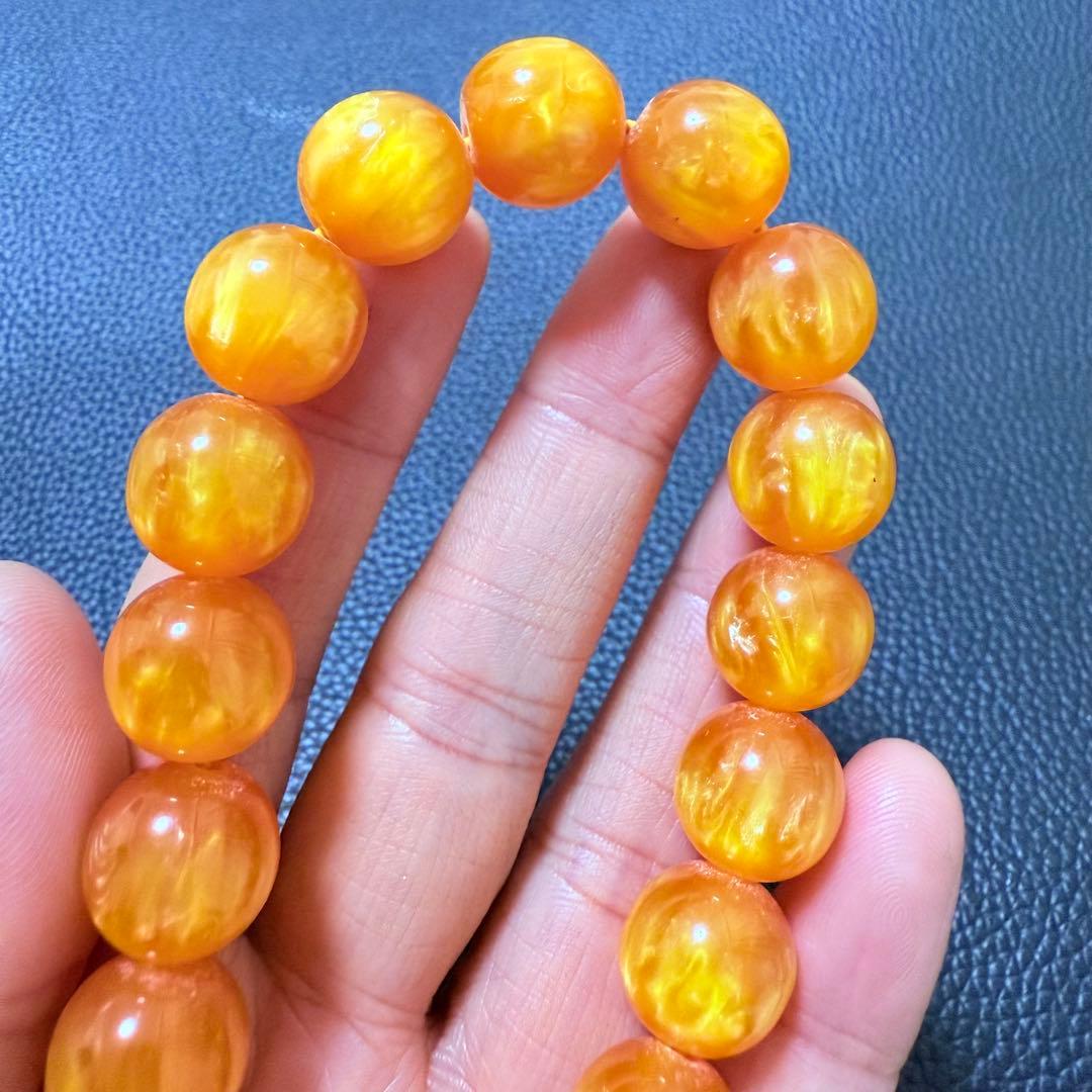 数珠 明るい金糸海柳 12mm ブレスレット 腕輪念珠 - メルカリ