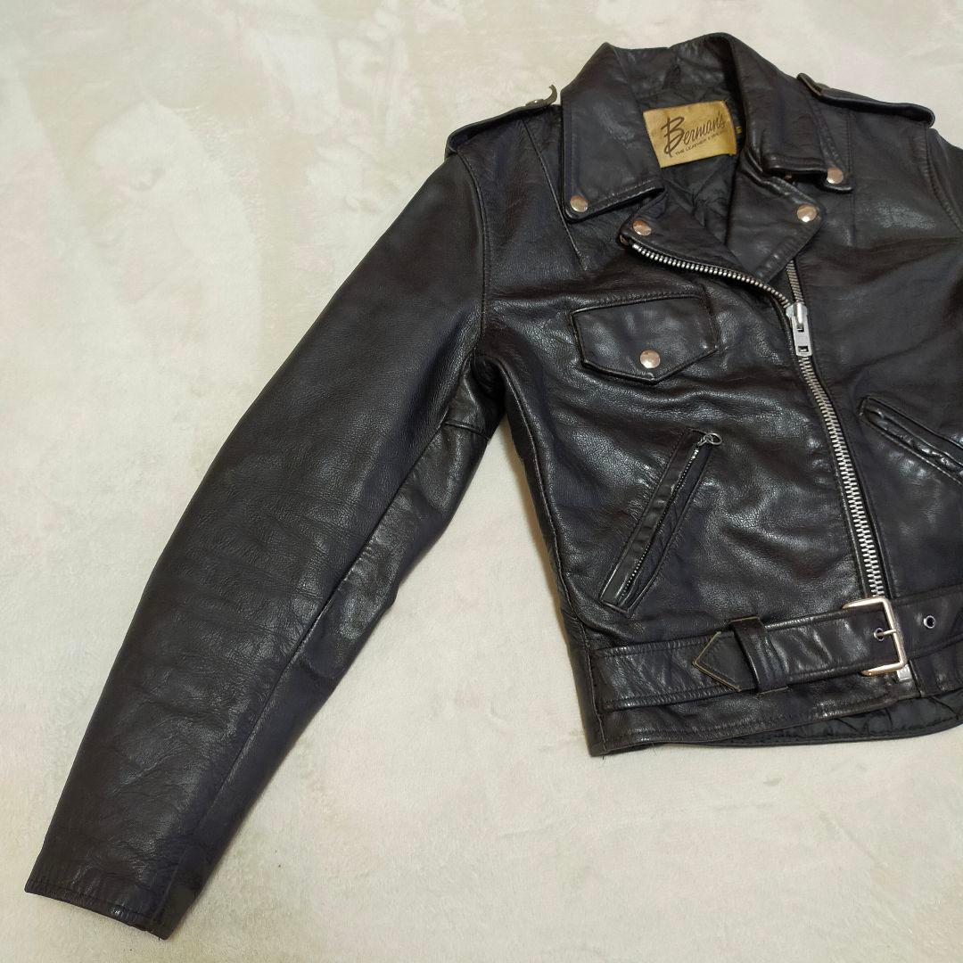 70S 80S Berman's ヴィンテージ ダブルライダースジャケット - メルカリ