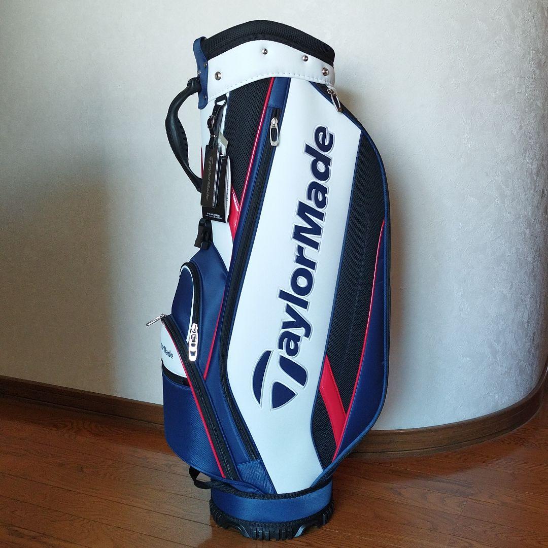 TAYLOR MADE キャディバッグ ホワイト×ネイビー×レッド TaylorMade