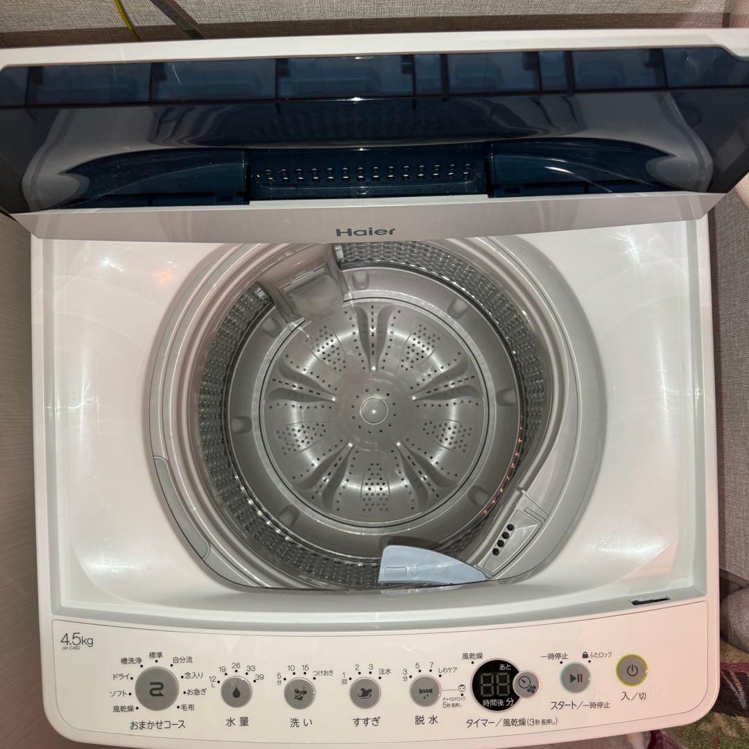 値下げ中【対象地域の配送設置無料】Haier洗濯機 2019年製 4.5kg