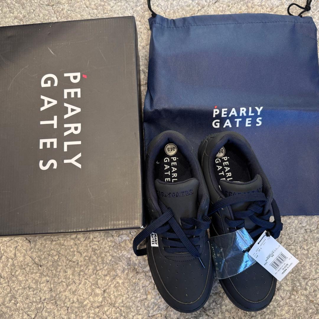 新品　PEARLY GATES ゴルフシューズ 24.5cm ネイビー