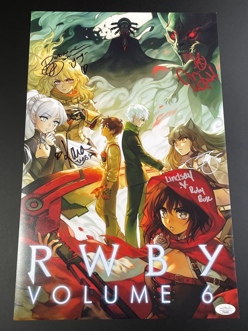 RWBY 直筆サイン入りポスター　JSA認定書付き　② My RWBY poster is now authenticated (by JSA)! : r/RWBY