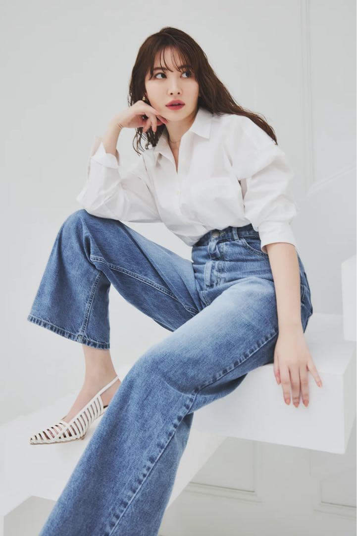 herlipto Milano Wide-Straight Jeans デニム 新色】Milano Wide-Straight Jeans