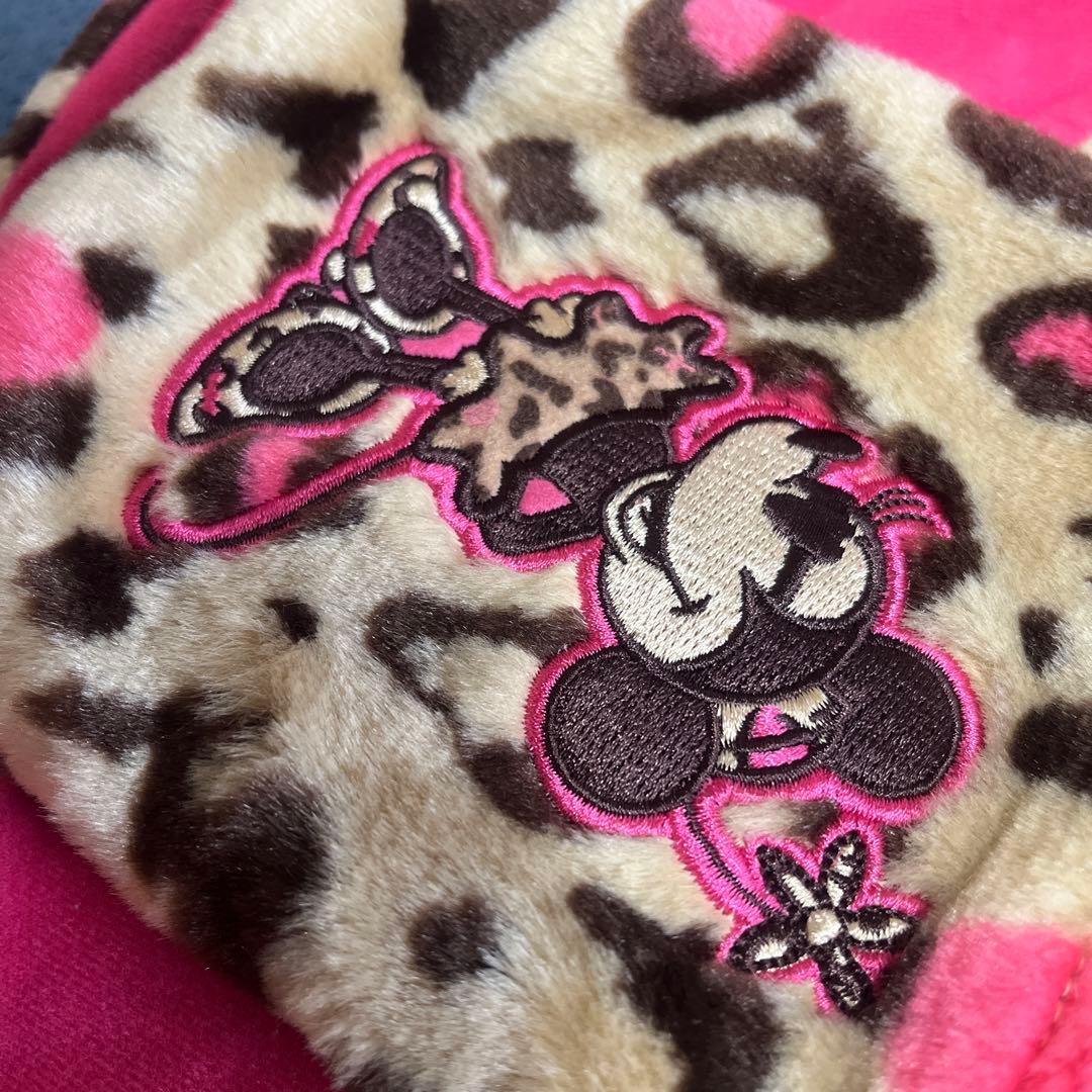 明日発送予定 ミニー ヒョウ柄 ファンキャップ マフラー ピンク - メルカリ