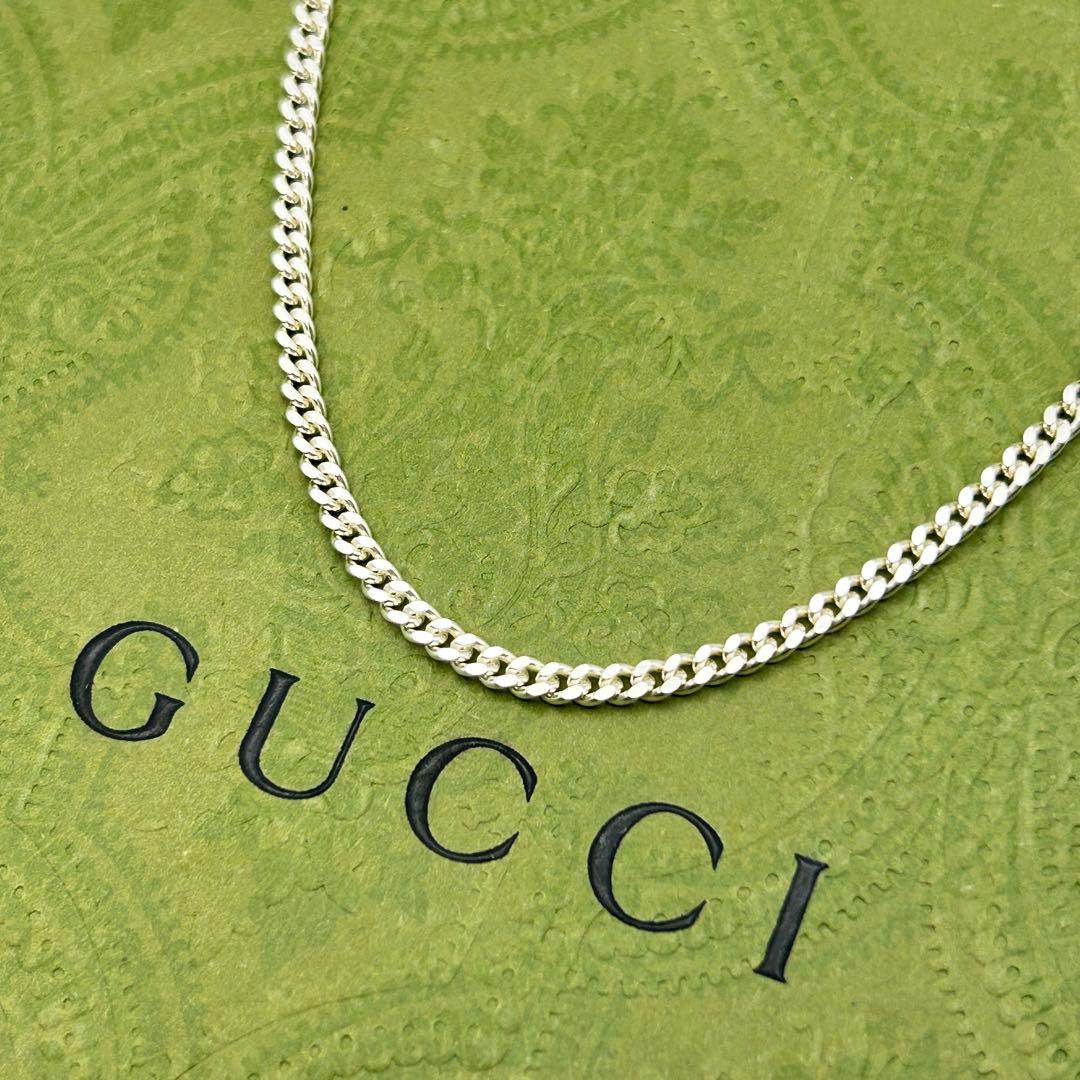 美品 グッチ 喜平 チェーン ネックレス シルバー 925 全長約56cm