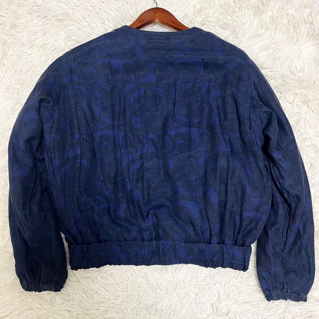 サスクワッチファブリックス MA-1 ノーカラー リバーシブル 総柄 刺繍