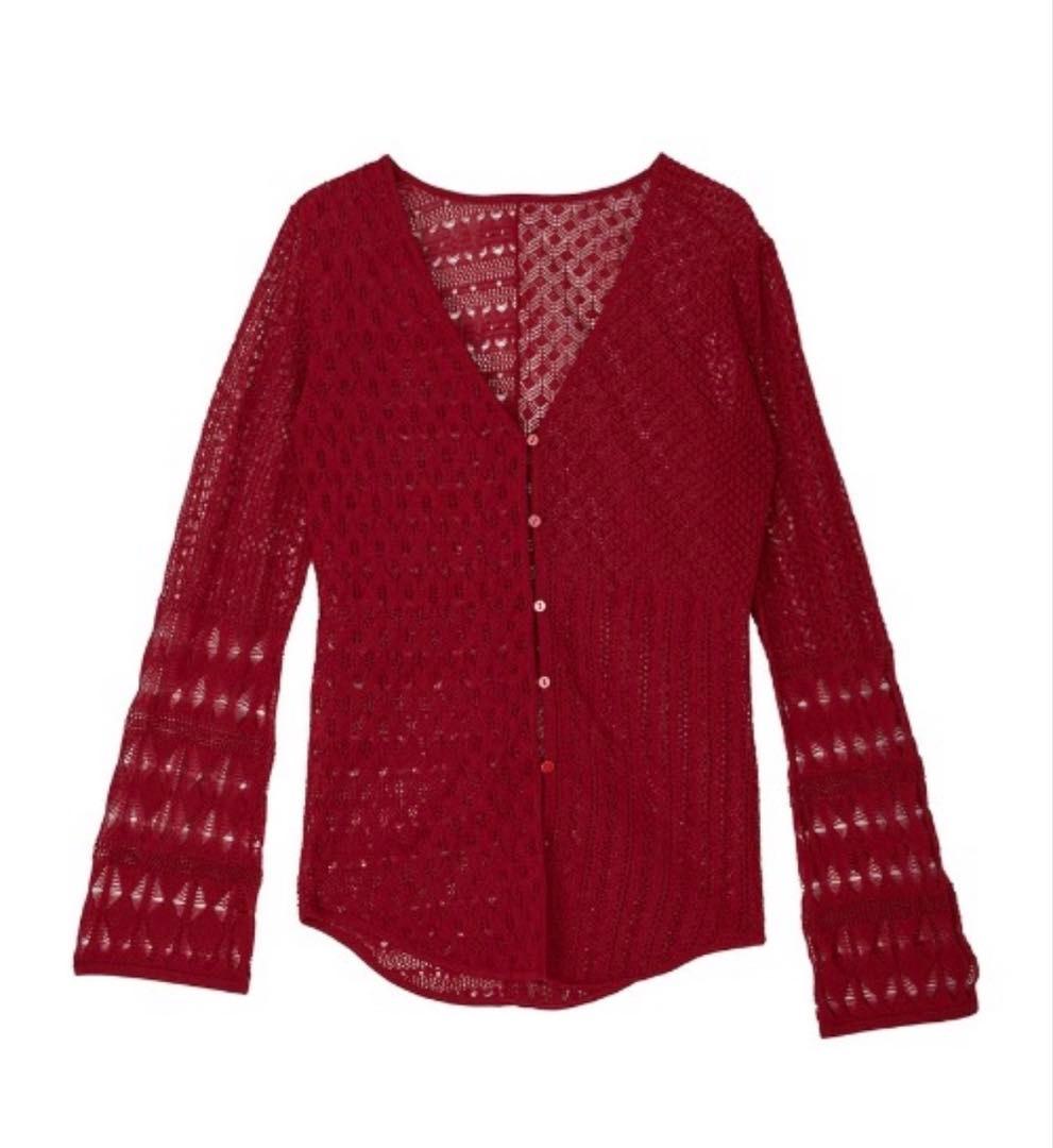 アメリヴィンテージ KNIT 赤 ニット カーディガン ameri - メルカリ