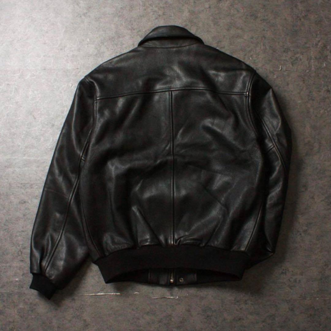 【美品】 L.L.Bean エルエルビーン レザージャケット ブラック　USA