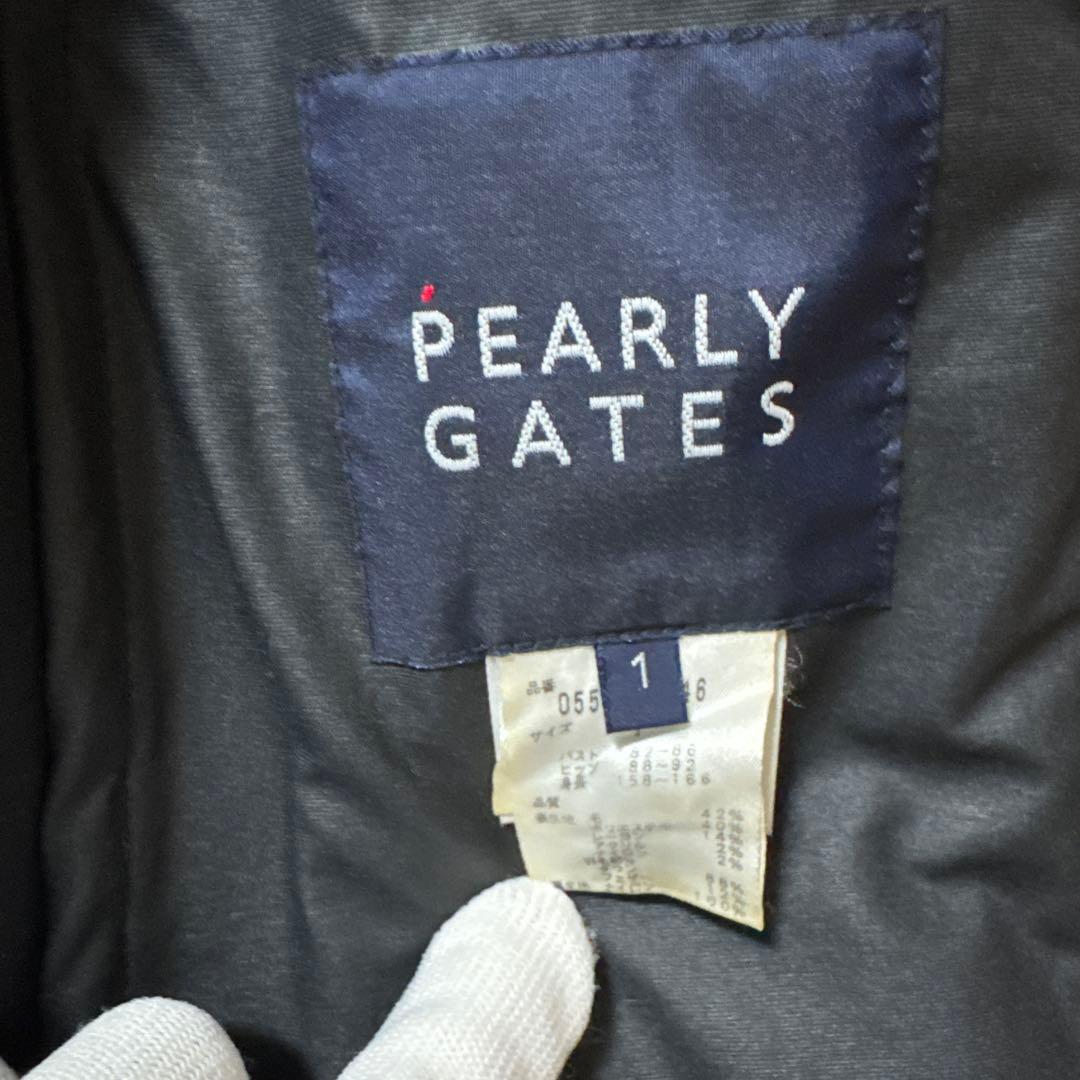 極美品】パーリーゲイツ ダウンベスト グースダウン ドット柄 サイズ1