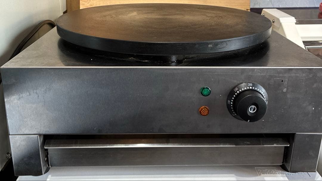 業務用クレープ焼き機 業務用/新品】【ニチワ】電気クレープ焼器 1連 単相200V CM-410H 幅450