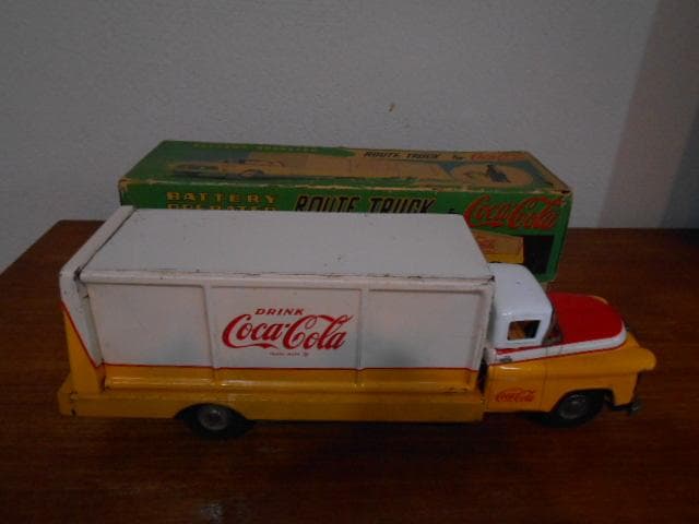 超希少★ ブリキ玩具 コカ・コーラ ルートトラック★箱付