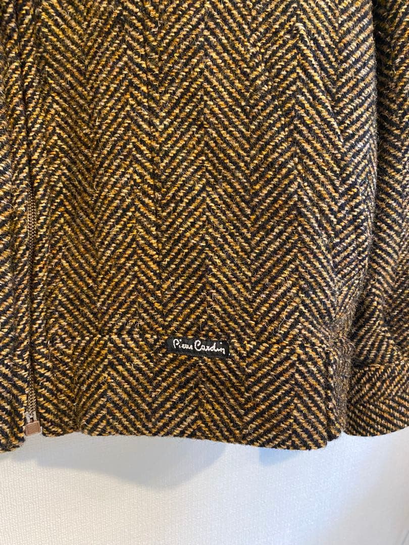 ピエールカルダン ヘリンボーン柄 ジップアップジャケット - メルカリ