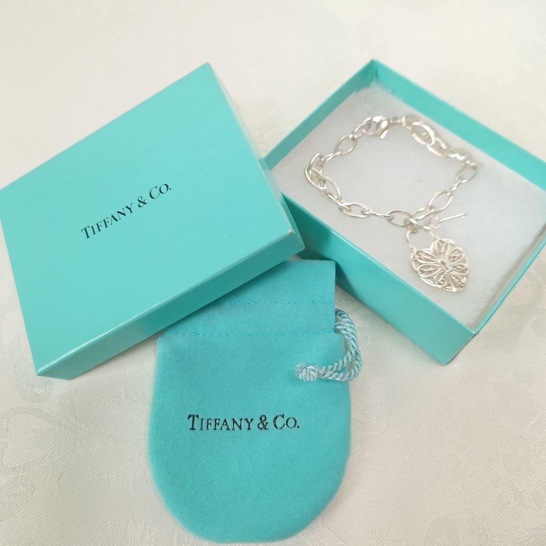 ティファニー フィリグリー ハート キー ブレスレット