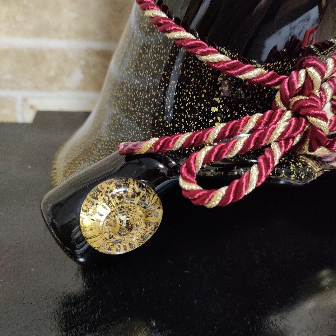 マルティグラス 硝子工芸 飾り兜 加藤清正風 金箔入り 杉岡良紀作