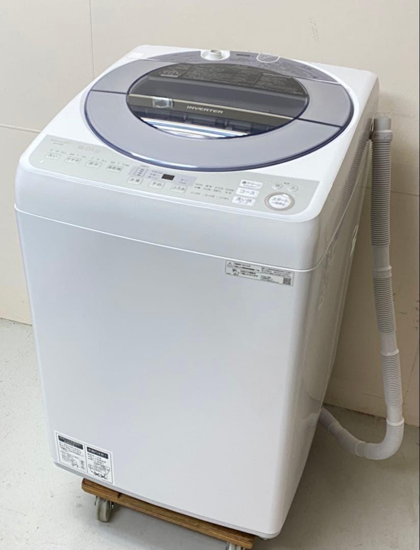 SHARP シャープ 全自動電気洗濯機 ES-GV8D-S 8kg 2019年製 中古 シャープ 洗濯機 ES-GV8D 8.0kg 2019年製 | Office Hut ｜ 尾張旭