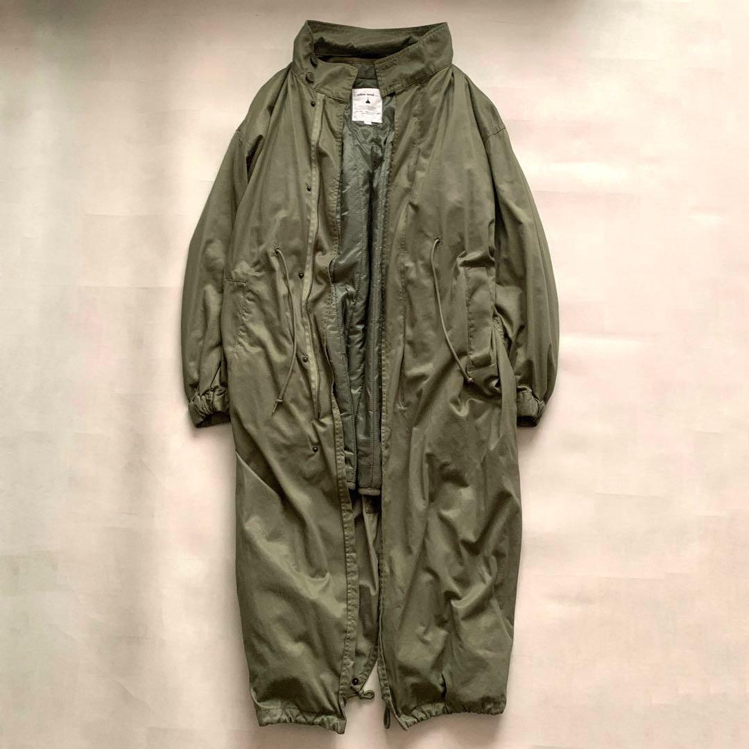 niko and ニコアンド キルトライナー付き ミリタリーコート カーキ