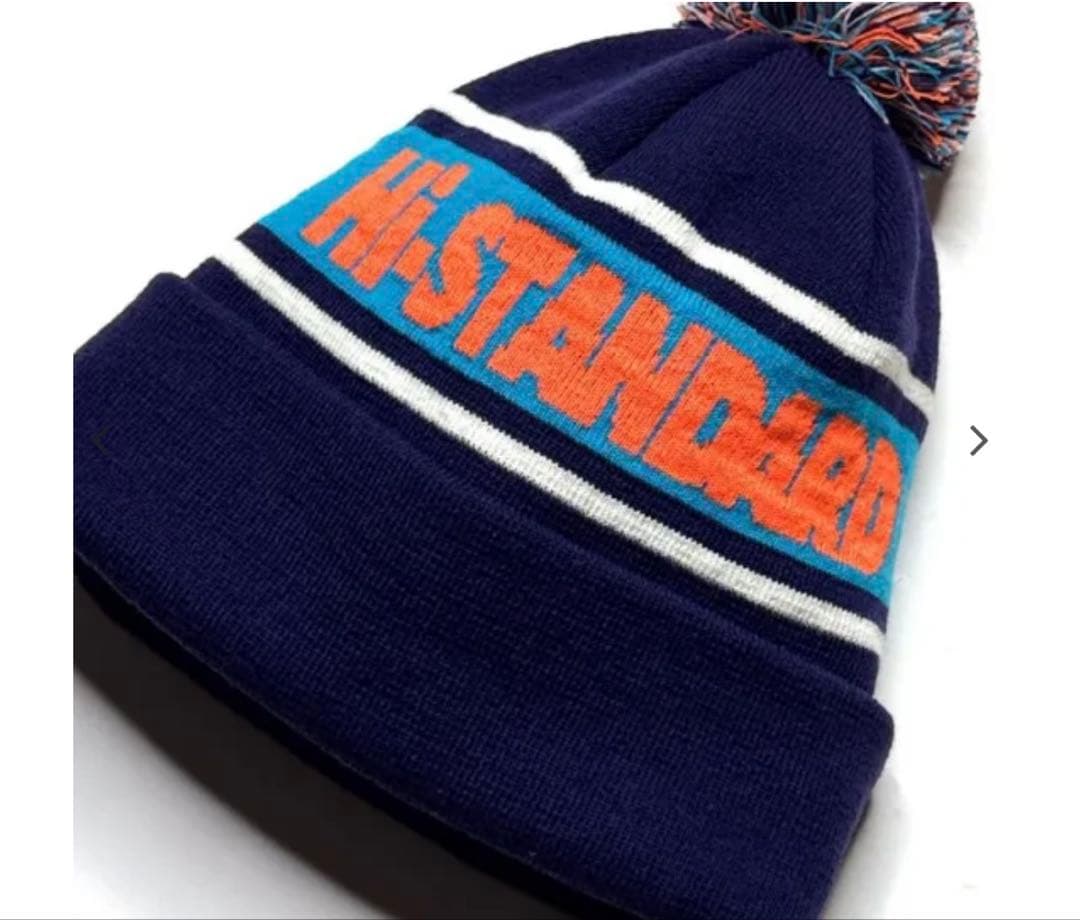 新品 送料無料 ハイスタ ニット帽 SNBツアー ネイビー ポンポン