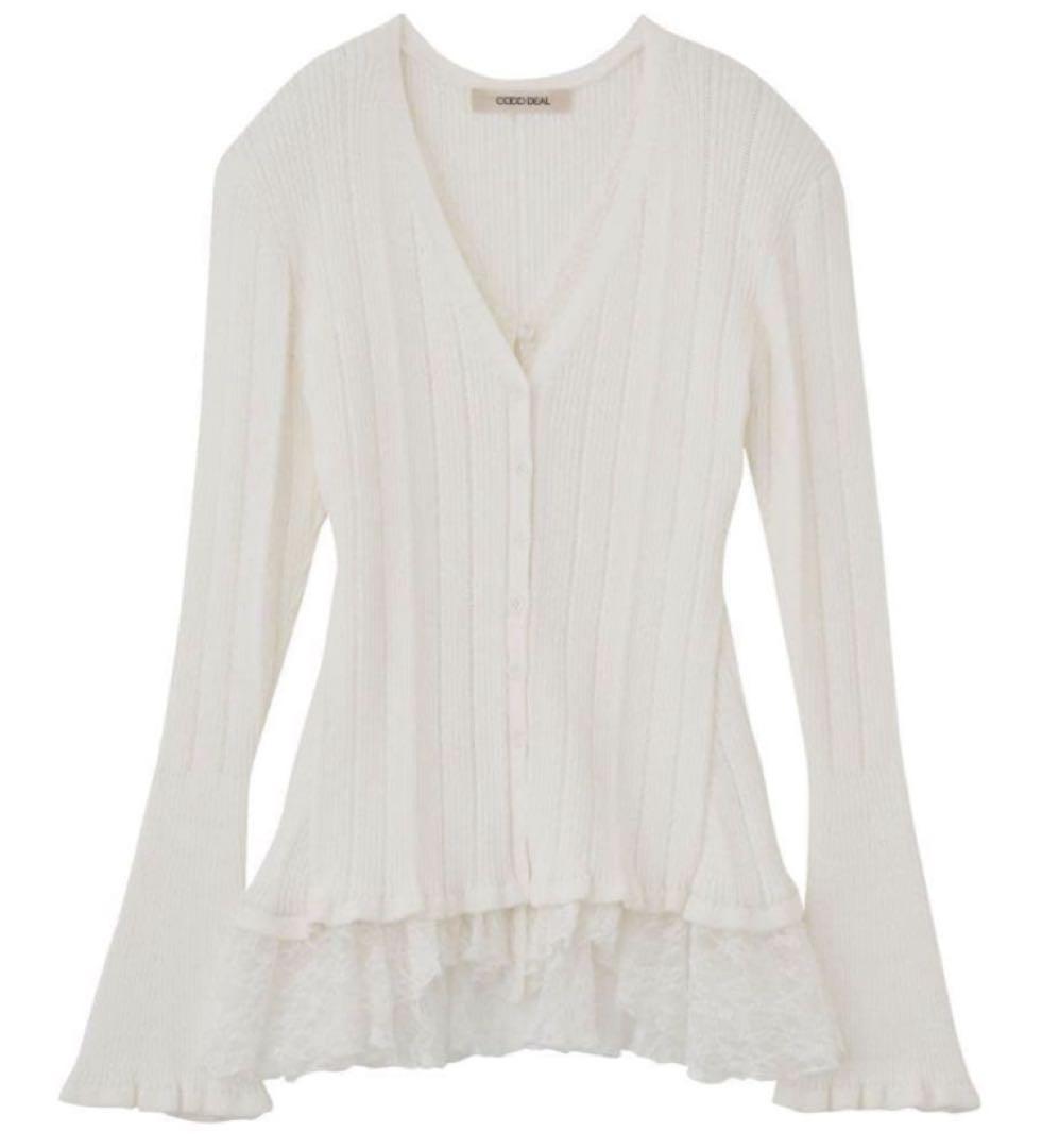 新品】ココディール レースドッキングニット - メルカリ