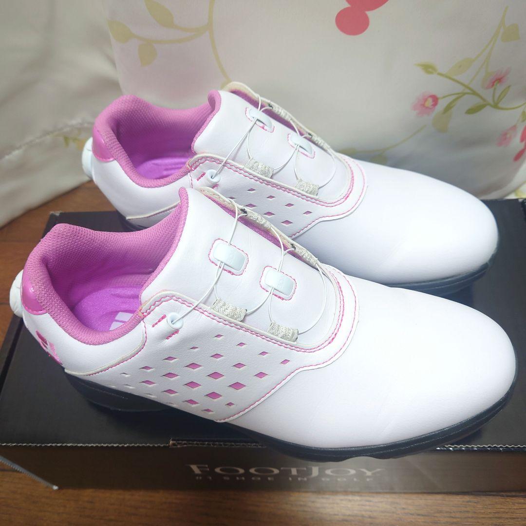 FootJoy ゴルフシューズ ホワイト/ピンク 23.5cm