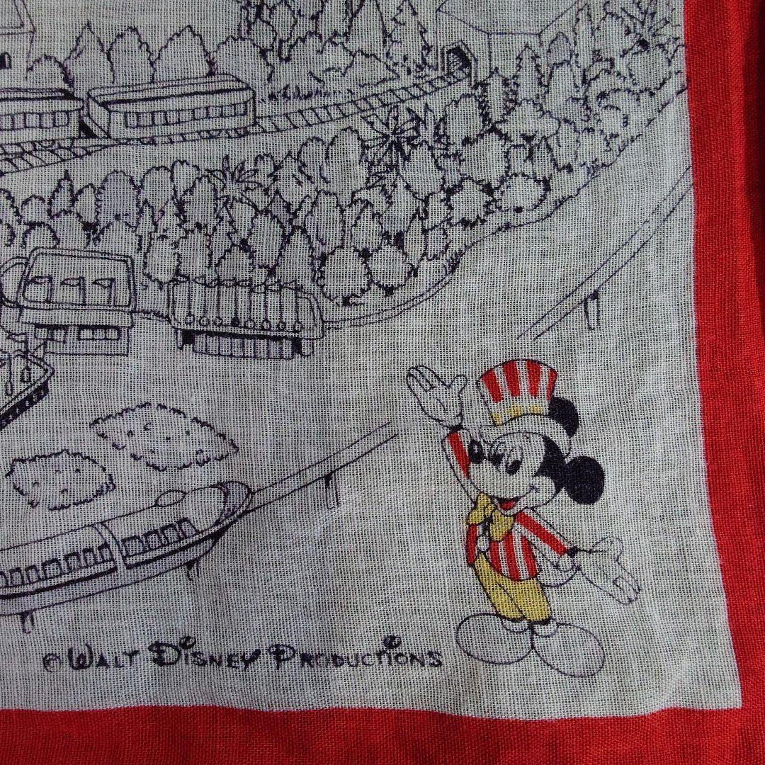 【昭和レトロ】【激レア】カリフォルニアディズニーランド　パーク地図柄　バンダナ