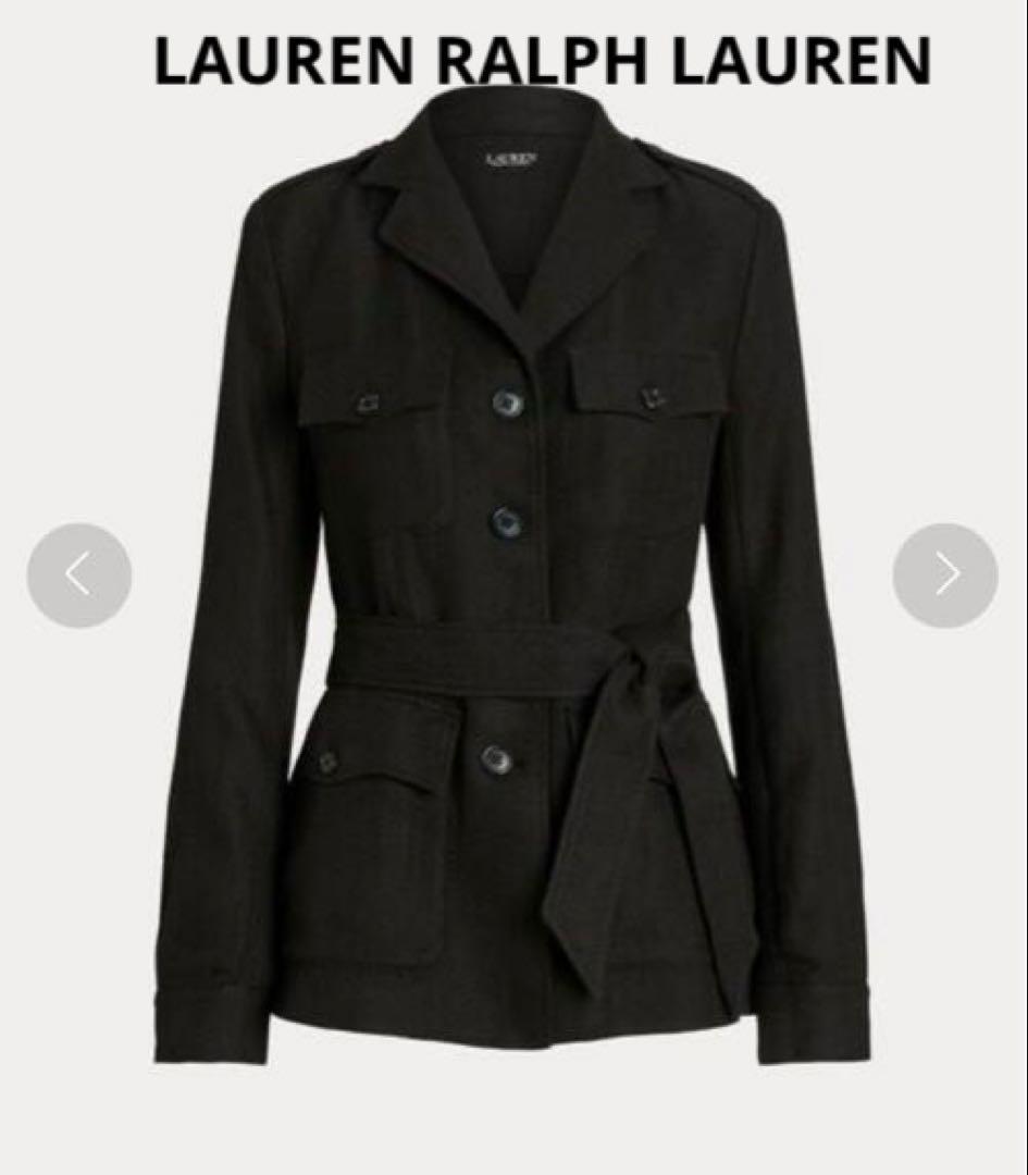 タイムセール　LAUREN RALPH LAUREN ベルテッド ジャケット セール】 シングルブレステッド ウール ハッキング ブレザー