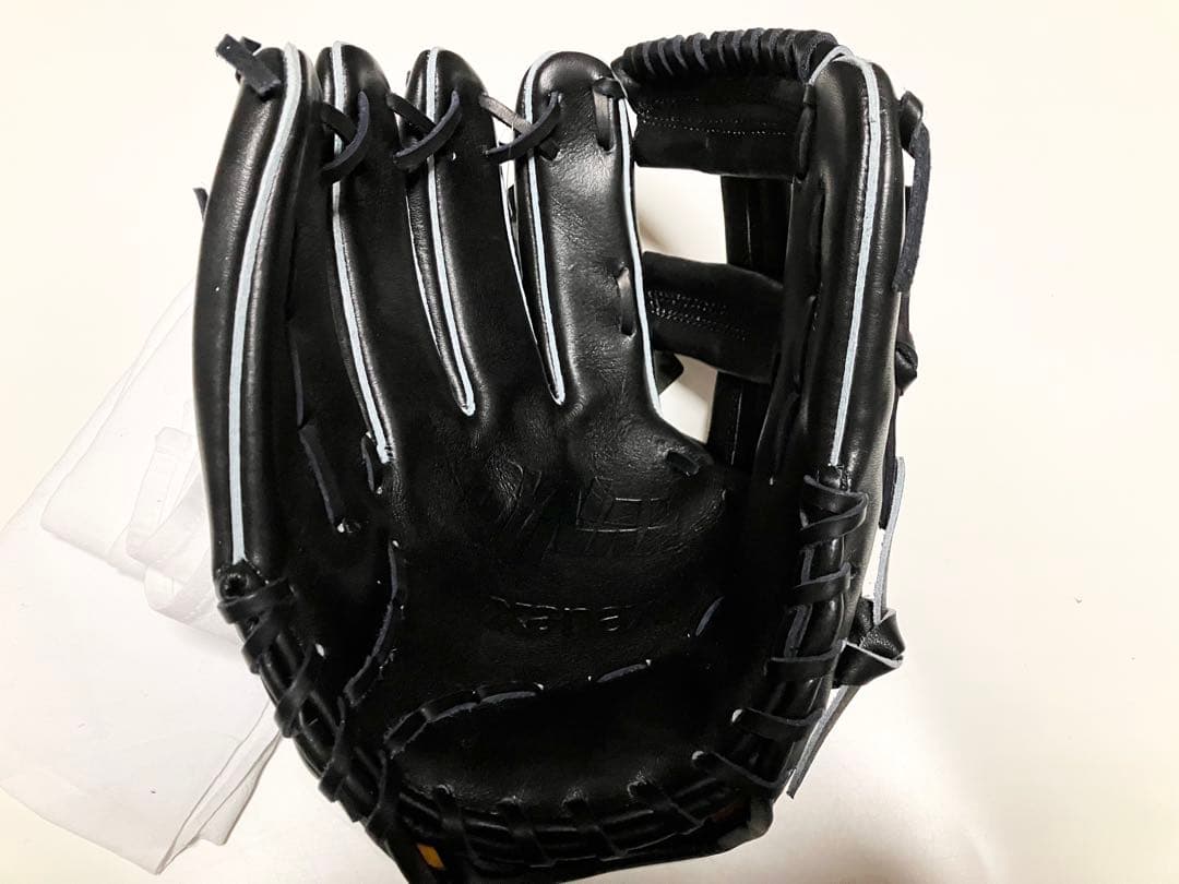 技術と安心の日本製 ザナックス 左利き稀少 軟式グローブ 黒 レザー