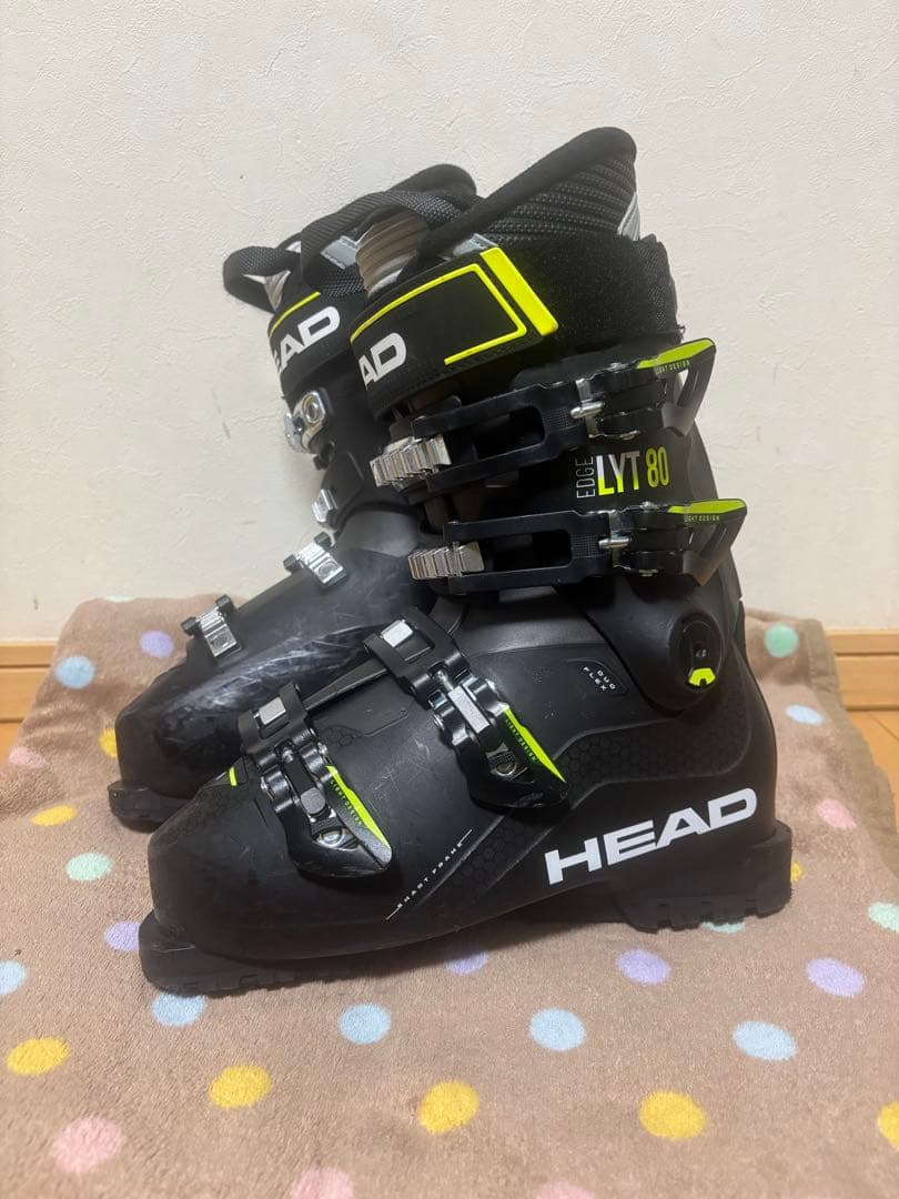 HEAD LYT 80 スキーブーツ ブラック/イエロー25cm〜25.5cm