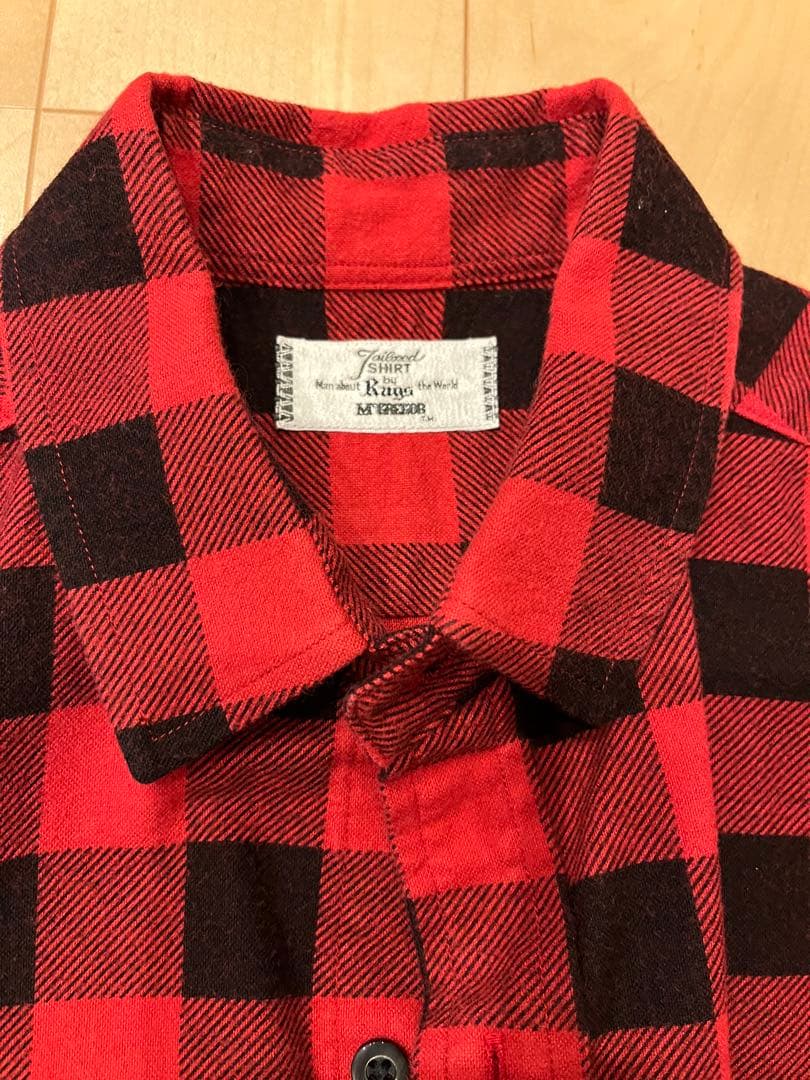 ラグスマックレガーブロックチェックシャツ赤黒Sキムタク着私物サブ