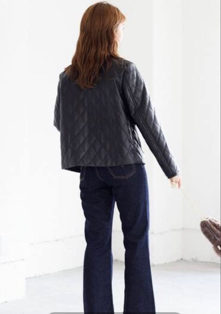 SLOBE IENA フェイクレザーキルティングジャケットジャケット - メルカリ