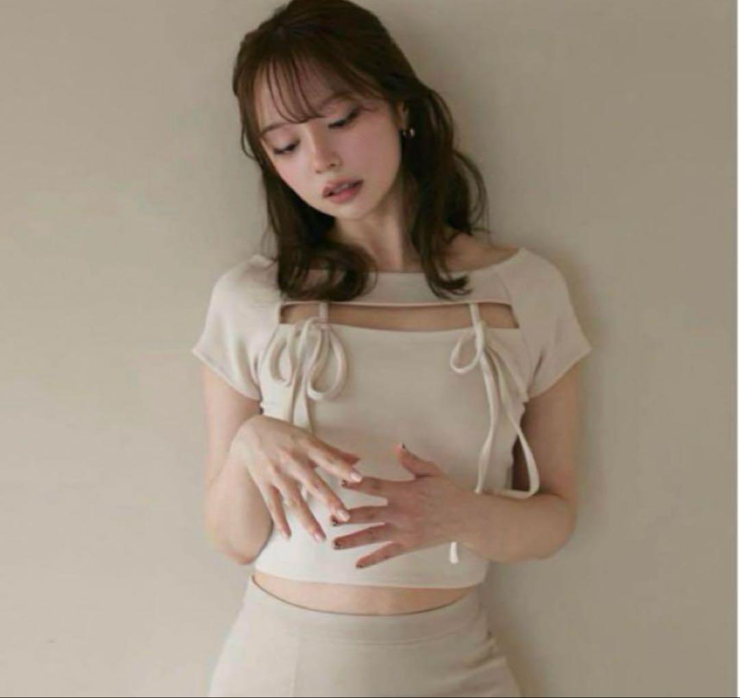 本日限定お値下げandmary Bebe ribbon tops アンドマリー - メルカリ