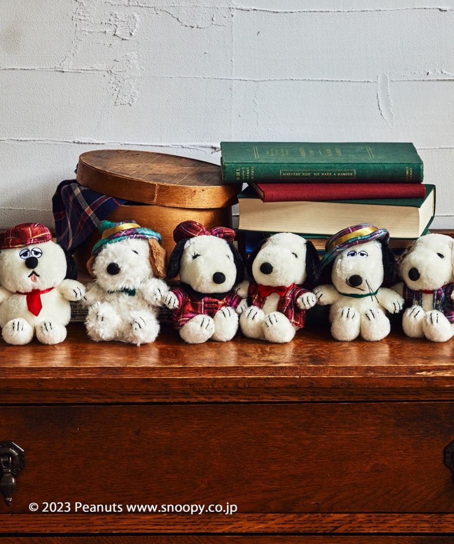 アフタヌーンティー 限定 ぬいぐるみ6体セット PEANUTS スヌーピー