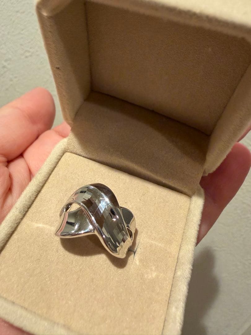 新品未使用12号　K14WG 3.89g 幅広リング　ミラーカット