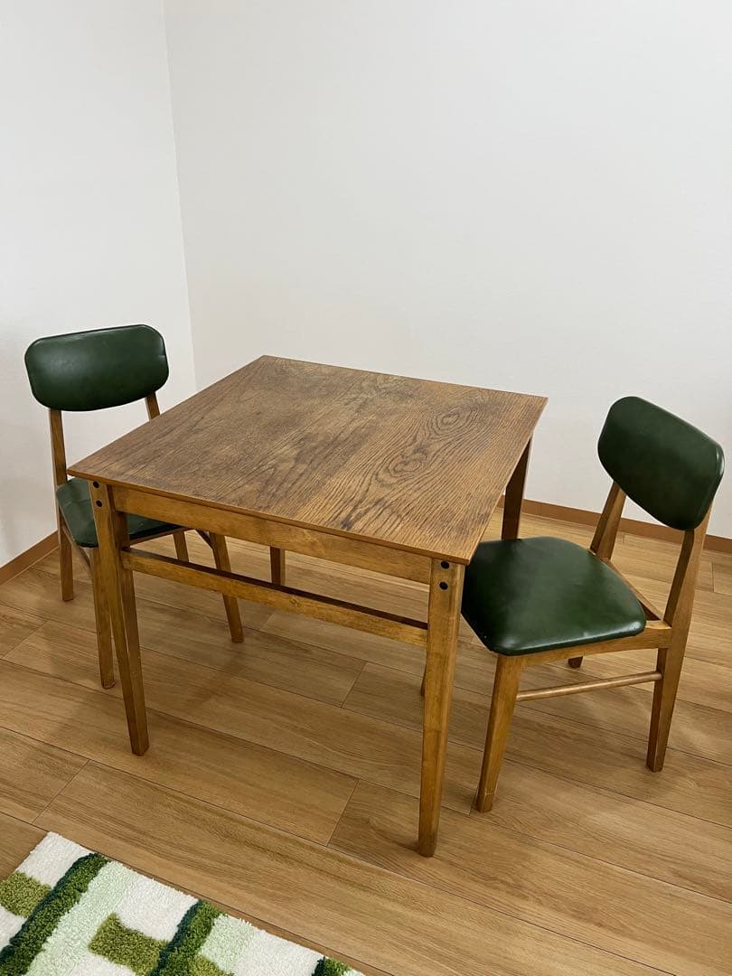 木製ブラウンダイニングテーブルとグリーン椅子2脚セット 楽天市場】ダイニングチェア 2脚セット 北欧風 ダイニングチェアー