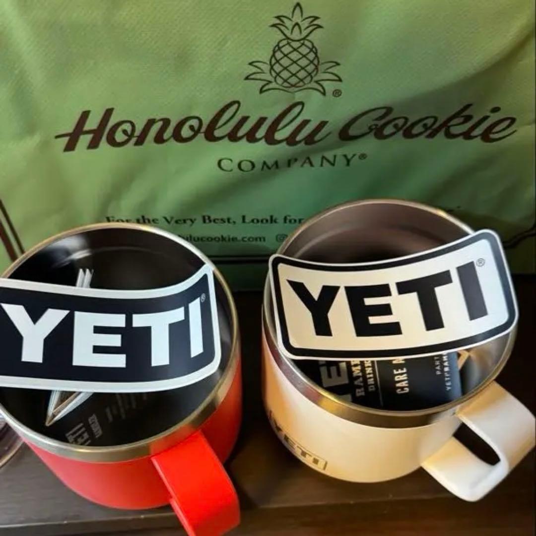 ホノルルクッキー YETI 限定14oz ステンレス マグカップ 赤 白 ペア