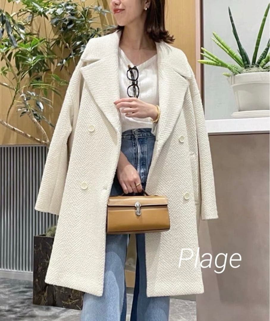 【美品】Plage プラージュ GIOLICA ヘリンボン コクーンコート plage（プラージュ）の「GIOLICA ヘリンボン コクーンコート（その他