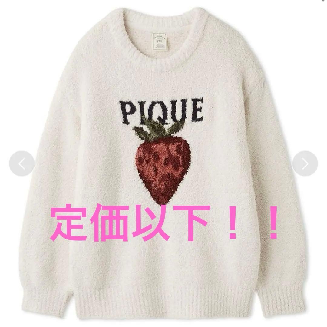 ジェラートピケ メランジストロベリージャガードプルオーバー いちご