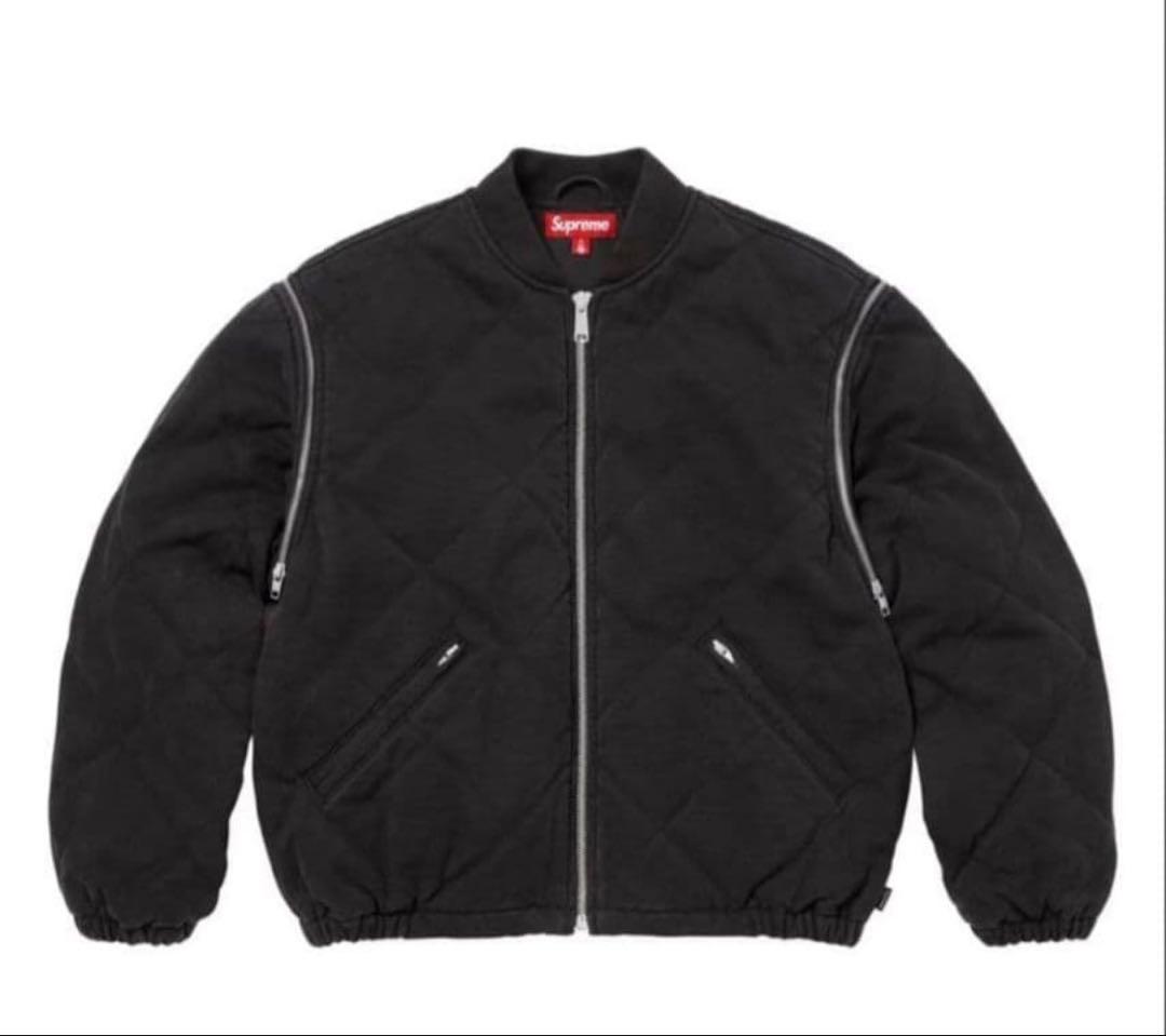 Supreme Zip-Off Sleeve Quilted Bomber J… Supreme Zip-Off Sleeve Quilted Bomber Jacket (FW25) - $288