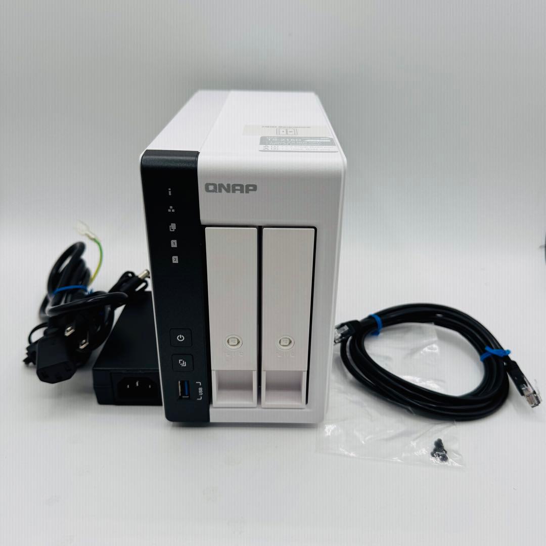 【美品】QNAP TS-216G 2-bay NAS 4GB RAM QNAP TS-216G 2-Bay Tower NAS with 2.00 GHz ARM CPU