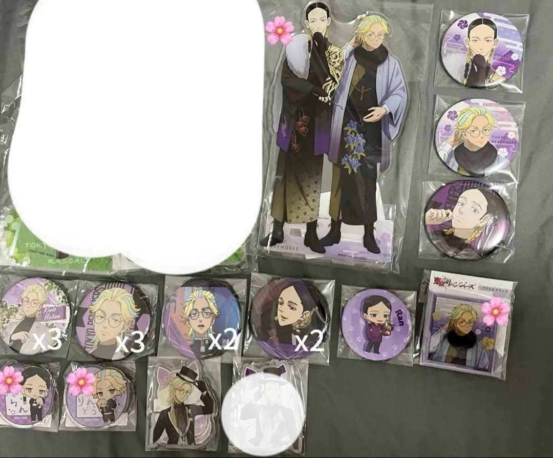 東京リベンジャーズ 灰谷蘭 灰谷竜胆 まとめ売り 缶バッジ バラ売り可能