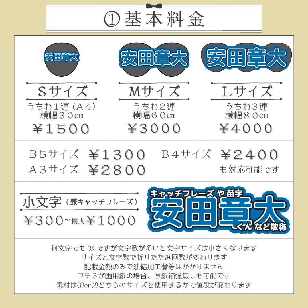 【オーダー受付中♡】連結文字 折りたたみパネル オーダー A うちわ屋さん