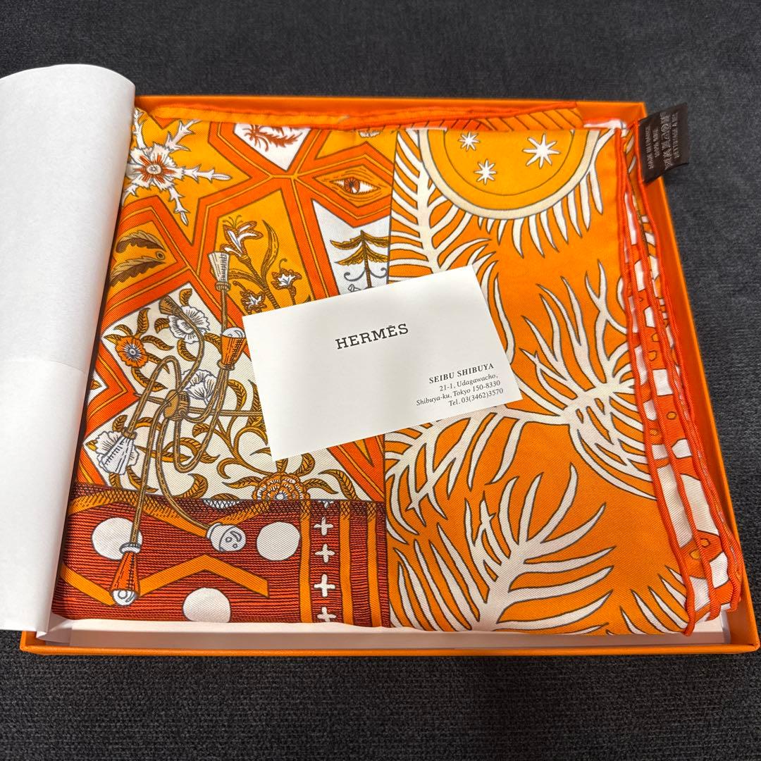 本日限りお値下げ！【超美品】HERMES カレジェアン 90大判 ストール